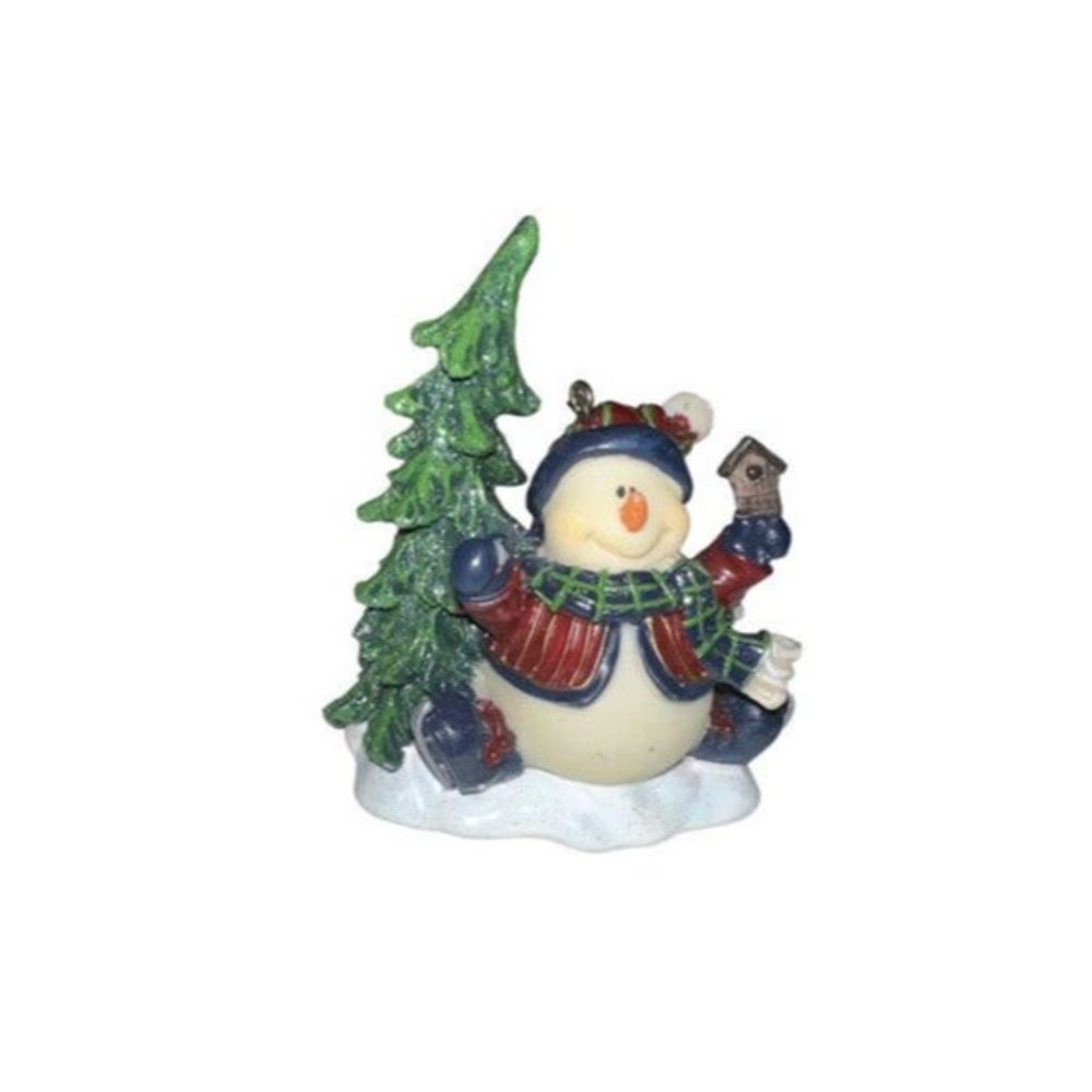 Vintage Home Interiors Ice Skating Snowman Ornament - Picture 1 of 5